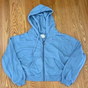 American eagle crop hooded sweatshirt
